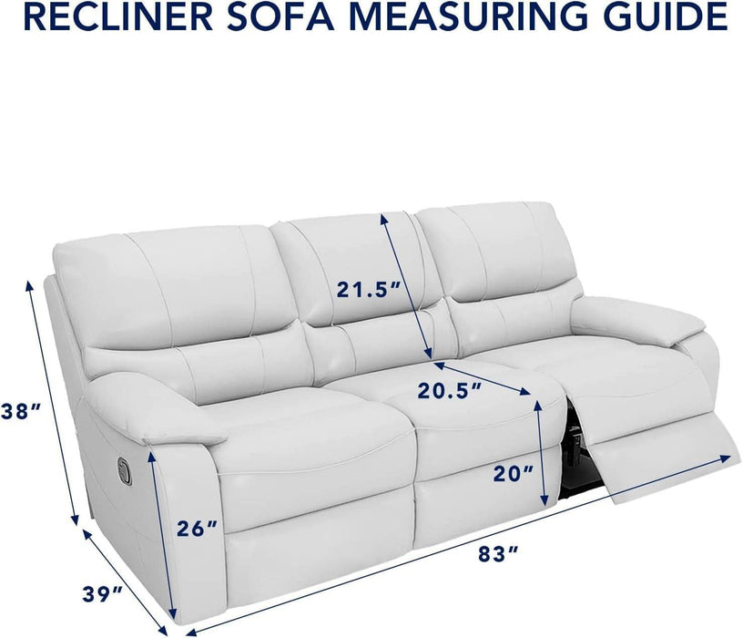 Water Resistant Reversible Sofa Covers for Reclining Sofa - Non Slip Split Recliner Couch Cover for 3 Cushion Couch, Washable Furniture Protector for Kid, Dog (3 Seat, Gray/Light Gray)