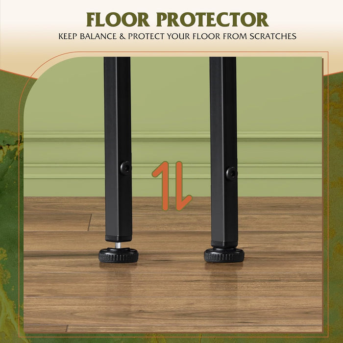 Tall Dresser for Bedroom, 6 Drawer Dressers & Chests of Drawers, Fabric Dresser for Closet, Night Stand with Metal Frame, Storage Tower with Fabric Bins, Wood Top, Rustic Brown Wood Grain Print