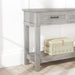 Grey Console Table with 3 Drawers & Open Storage Shelf – 2-Tier Entryway Sofa Table – Suits Living Room, Hallway, Foyer, or behind Couch – Color: Grey