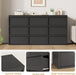 9 Dresser for Bedroom, 58.7" Wide Dresser, Freestanding Horizontal Drawer with Storage, Wooden Closet Chest Storage for Living Room, Hallway, Entryway