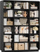 72" Triple Wide Bookshelf, 6-Tier Tall Bookcase, Black Book Shelf