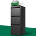 3 Drawer File Cabinet with Lock, Vertical Filing Cabinets for Home Office, Metal Storage Cabinets, Heavy Duty File Cabinet for Letter/Legal/A4/F4 Size Amsseble Required, Black