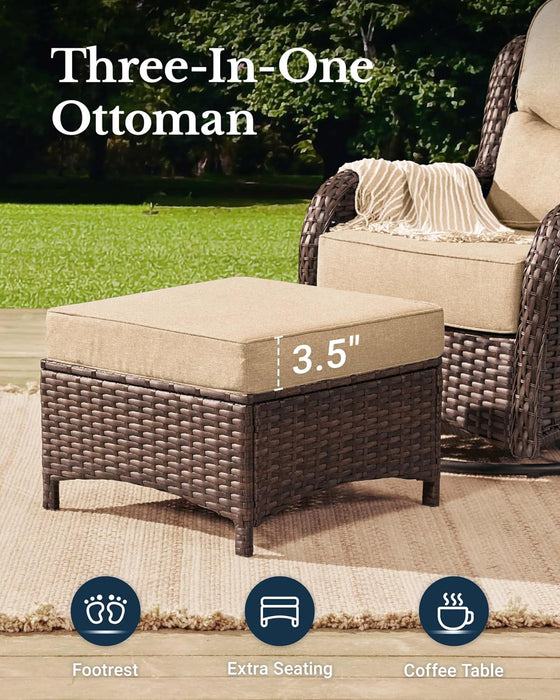 Luxury Outdoor Patio Furniture Set with 6-Inch Thick Cushions