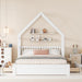 Queen Size Kids HouseBedFrame With UnderBedStorageDrawers