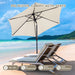 7.5Ft Patio Umbrella, Outdoor Umbrella Aluminum Market Table Umbrellas with Tilt, Crank and Sturdy Ribs for Lawn, Garden, Backyard and Pool