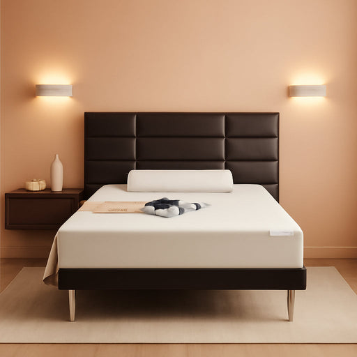 MemoryFoam Mattress Full Size White Grey Hypoallergenic