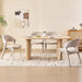 70.9" Oval Dining Table 6 Seater, Modern Kitchen Table, Natural
