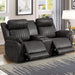 Zero Gravity Power Reclining Loveseat with Console, Reclining Loveseat with Adjustable Headrest, Power Loveseat Recliner Sofa with USB & Type-C Ports for Living Room (Badlands Charcoal)