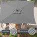 Rectangle Patio Umbrella with Solar Lights, 6X9Ft Outdoor Rectangular Table Market Umbrella Patio with Push Button Tilt and Crank for Pool, Deck, Garden,Backyard