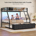 IndustrialGradeMetal Twin Over Full Bunk Bed Black