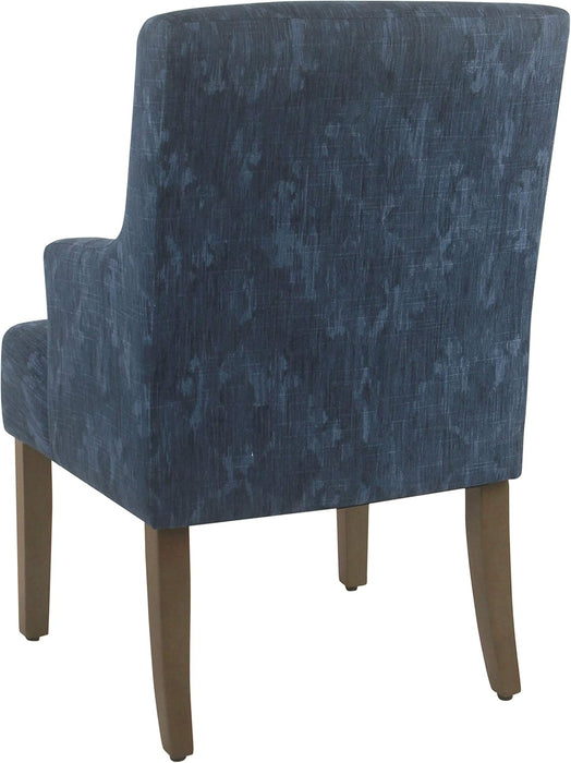 Home Decor | Upholstered Anywhere Dining Chair | Accent Chairs for Living Room & Bedroom | Decorative Home Furniture (Blue Demask)