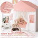 Kids Play Tent with Mat, Large Playhouse Play Tent Indoor for Girls, Kids Tent Toys for Toddlers Children Play House for Birthday Toy House Gift (Pink)