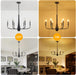 Black 6-Light Contemporary Farmhouse Chandelier Dining