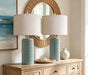 23" Set of 2 Modern Ceramic Table Lamps for Living Room
