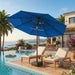 10Ft Patio Umbrella, 3 Tier Outdoor Market Table Umbrellas with 8 Fiberglass Ribs and Push Button Tilt, Windproof, Vented Canopy, UV Protection for Deck, Pool, Backyard