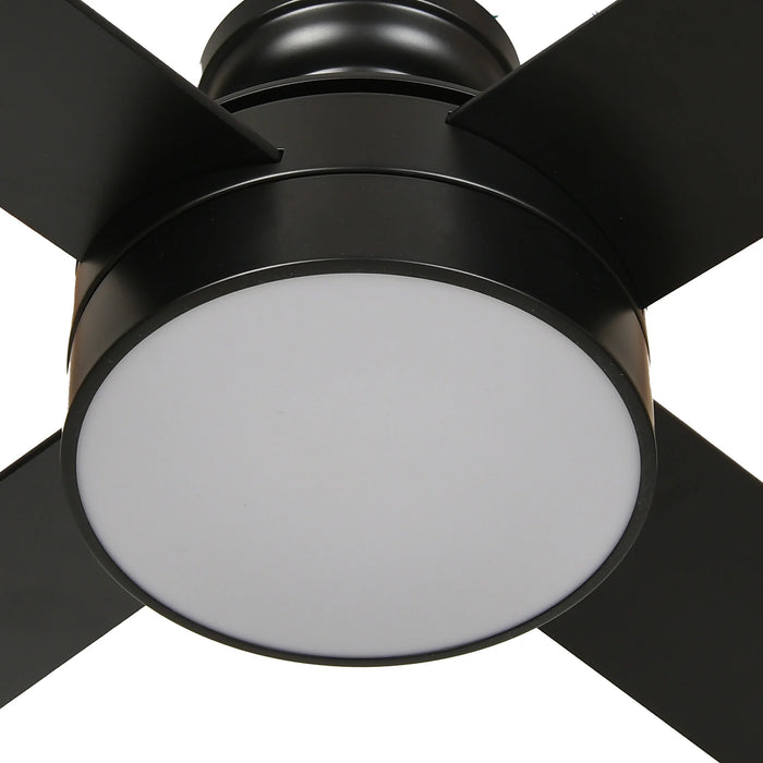 48In Black Ceiling Fans with Light and Remote Control /App Control, Modern Smart Ceiling Fan for Indoor Outdoor