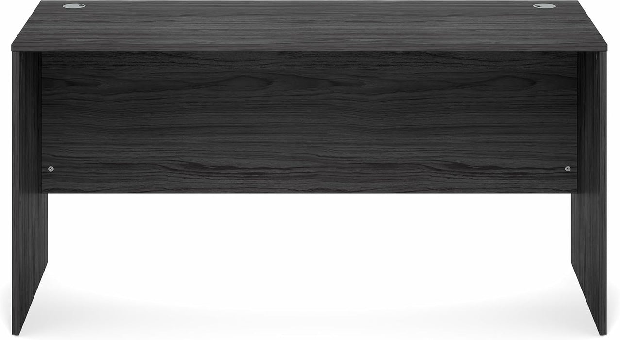 Roger Computer Desk, 60 Inch Rectangular Executive Desk with Modesty Panel, Home Office Desk with Thick Tabletop, Desk Cord Grommet, Scratchproof, for Home Study, Office, Coastal Grey