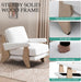 2 Pcs Accent Chair Mid Century Modern Chenille Armchair, Solid Wood Frame, Lounge Upholstered Armchair, Reading Chair, Sturdy Base,For Living Room, Bedroom,Office,Comfy Guest Waiting Room Chairs,White