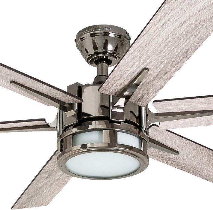 Ceiling Fans with Lights, Kaliza LED Indoor Fan W/ 6 Blades, 56 Inch, Gun Metal - Smart Remote-Controlled Fan with Quiet Motor for Home and Bedroom
