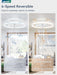 Ceiling Fans with Lights, 20 Inch Low Profile Ceiling Fan with Remote, 6 Speeds, Reversible, Dimmable Flush Mount Fan Light, Modern Fandelier Ceiling Fan with Lights for Bedroom, White