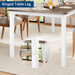 Large Dining Table for 6-8 People, 79" Wooden Kitchen Table | Kitchen Table with Sturdy Metal Frame, Dining Room Table for Dining Room, Kitchen, White Leg & Natural