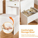 Small Vanity Desk with Lighted Mirror, Makeup Vanity Set with Lights, Drawers, Charging Station, Storage Bench, Open Shelf, Dressing Table for Small Room, Vanities for Girl & Kids, White