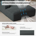 Sumptuously Oversized Dark Grey Chaise Lounge Chair
