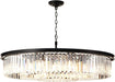 Black 39 Inch Crystal Chandelier Contemporary Lighting