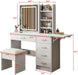 White Makeup Vanity Desk With Customizable Lighting