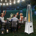 Outdoor 40,000 BTU Silver Propane Heater, Steel Pyramid Flame Heater