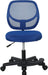 Kids Adjustable Mesh Low-Back Swivel Study Desk Chair with Footrest, Blue