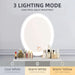 Makeup Vanity Table Set with 3 Modes Adjustable Lighted Mirror Cushioned Stool, Dressing Table for Small Space