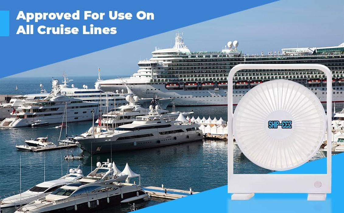 Ship-Eez Cruise Ship Approved Fan, Magnetically Hangs from Stateroom Ceilings and Walls, the Original Cruise Fan