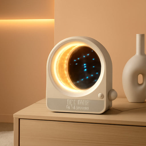 Sunrise Alarm Clocks for Bedrooms, Stepless Dimmable Moon Lamp Dual Alarm Clock with 12Levels Volume for Heavy Sleepers, 10 Natural Sounds with 30/60/90Mins Timer, Gifts for Women