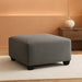Revenna Casual Square Upholstered Oversized Accent Ottoman, Gray