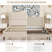 King Size Bed Frame Upholstered Platform Bed with 51" Tall Headboard Wingback, Soft Fabric, Retro Simple Style Platform Bed No Box Spring Needed, Easy Assembly, Beige