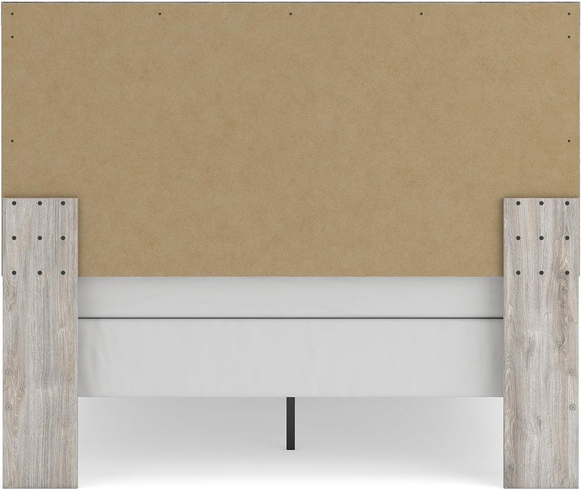 Signature Design by Ashley Jonnifer Queen Panel Bed Frame, Light Gray Bedroom Furniture with Panel Headboard, Engineered Wood and Decorative Laminate, Relaxed Casual Style