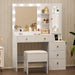 White Makeup Vanity Desk With PremiumLED Illumination