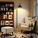 60 in Modern Solid Wood Floor Lamp,Black Standing Lamp with LED Bulb