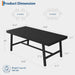 Industrial Dining Table for 6-8 People, 70.87" Long Wooden Kitchen Table with Sturdy Metal Frame & Rustic Brown Finish (Black, 70.87" Long)