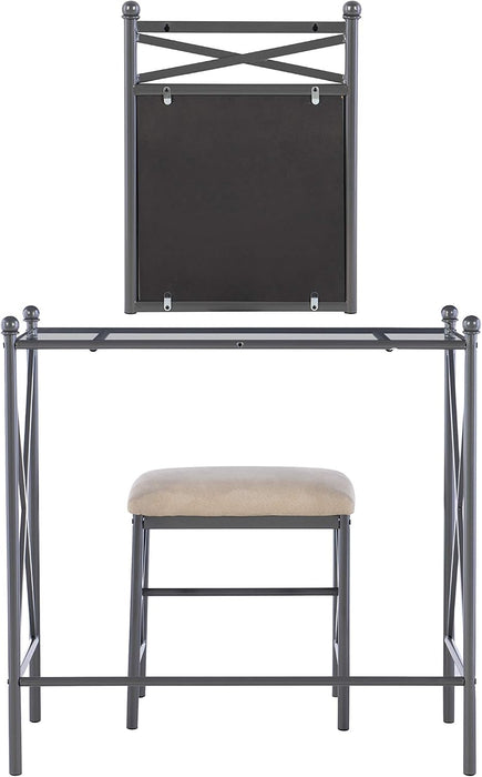 - 57752MTL-01-KD-U Mission Hills Vanity Set, 31" X 32" X 18", Metal