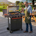 Brand-Man 4 Burner Propane Gas Grill with Infrared Side Burner, 52,000 BTU Total BBQ Grill with Porcelain-Enameled Cast Iron Diamond-Pattern Grates & Griddle for Outdoor Barbecue Grilling