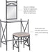- 57752MTL-01-KD-U Mission Hills Vanity Set, 31" X 32" X 18", Metal
