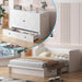 Queen Murphy Cabinet Bed With WhiteHighGlossFinish Mattress