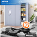 63-Inch-Tall Cement Gray Pantry Cabinet Kitchen Storage