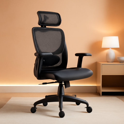 Ergonomic Mesh Office Chair High Back Desk Chair Adjustable Lumbar Support with Headrest Flip-Up Liftable Arms Swivel Computer Task Chair for Big and Tall People