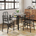 FortyInch Round Dining Table With StorageShelf Gray