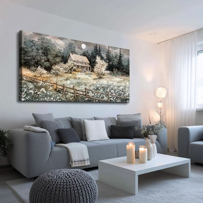 Wall Decor for Living Room Farmhouse Canvas Wall Art Nature Landscape Paintings Bedroom Decorations Rural Artwork Pictures Large Framed for Office Aesthetic Home Decor Ready to Hang