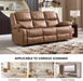2 Pieces Manual Recliner Sofa Set, Faux Leather Reclining Couch Set for Living Room, Included Loveseat Recliner Couch and 3 Seat Reclining Sofa, Brown