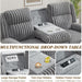 Oversized Reclining Sofa with Flip-Up Middle Backrest, Manual 3 Seater Recliner Sofa, Wall Hugger Recliner Couch with Outlets/Usb Ports for Living Room, Bedroom(Gray, Sofa)